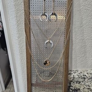 Gold and Silver Layered Necklace Set